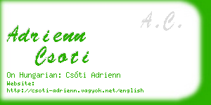 adrienn csoti business card