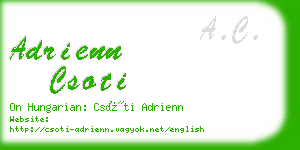 adrienn csoti business card